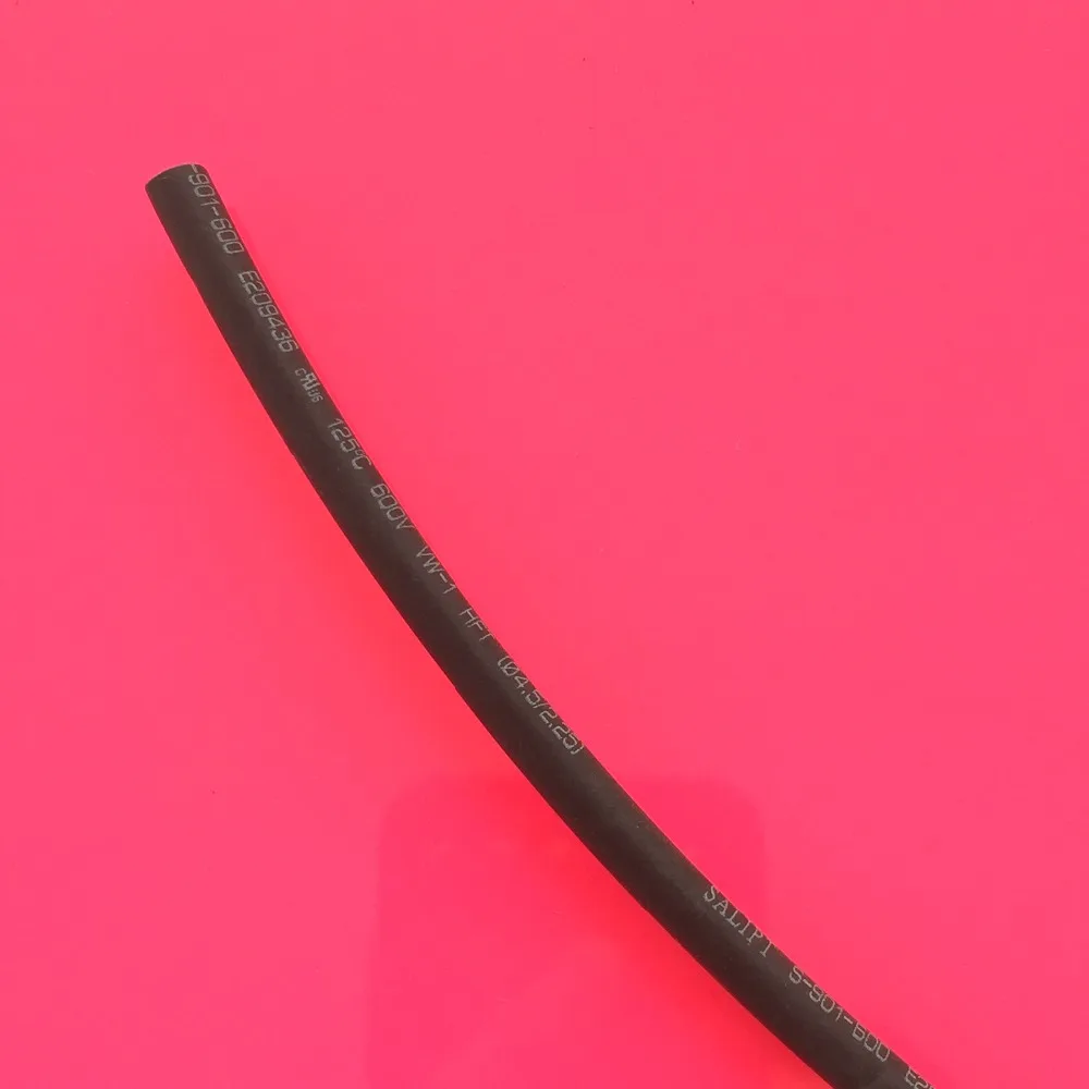 

1meter/lot L115Y Hot Sale 2:1 Black 4.5mm Diameter Heat Shrink Heat shrink Tubing