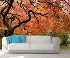 Пользовательские 3D фотообои Осеннее дерево Пейзаж декоративный настенный плакат искусство съемные настенные Фотообои Наклейки