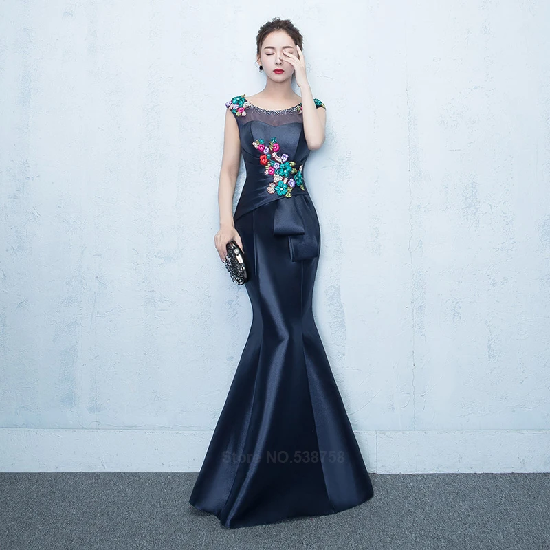 Длинное вечернее платье Русалка Suosikki Новое поступление 2017 официальные вечерние