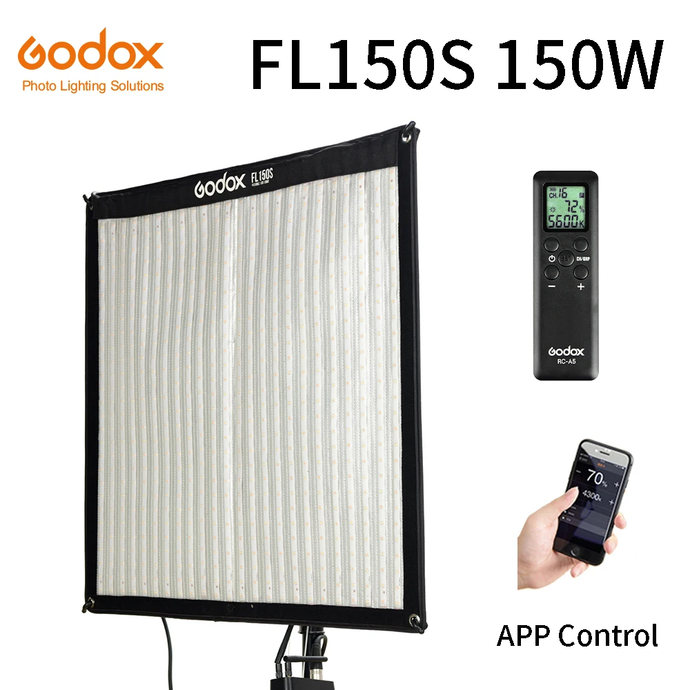 Гибкая светодиодная лампа для видеосъемки Godox FL150S 150W с контроллером + пульт