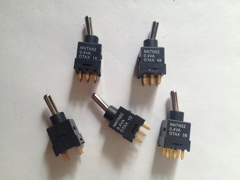 

Original new 100% button switch 6pin 2gear gilt feet NNTN52 0.4VA