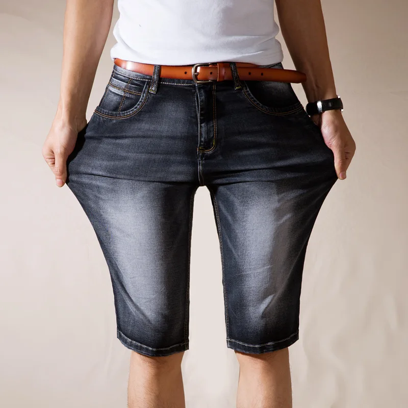 

Прямые продажи с фабрики, летние тонкие ультраэластичные джинсовые шорты, мужские прямые брюки-трубы для отдыха и отдыха