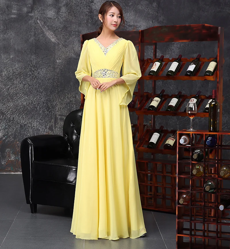 Вечерние платья с длинным рукавом Длинные женские платье Новинка 2017 года летнее