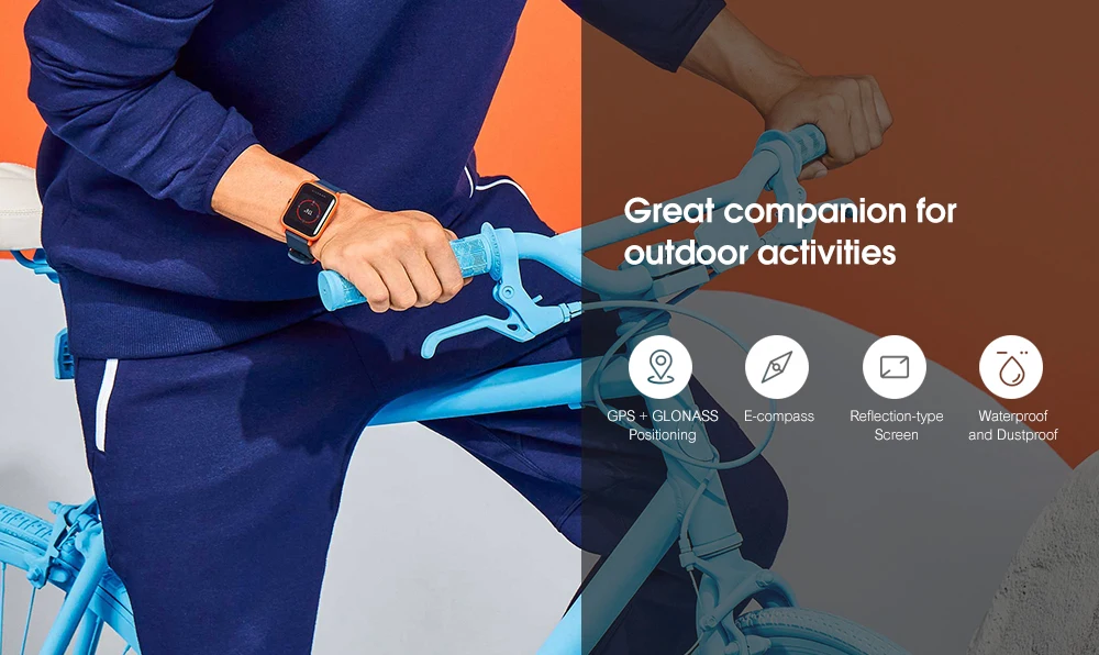 Huami AMAZFIT A1608 Bip Смарт-часы международная версия gps ГЛОНАСС Смарт-часы с монитором сердечного ритма/сна IP68