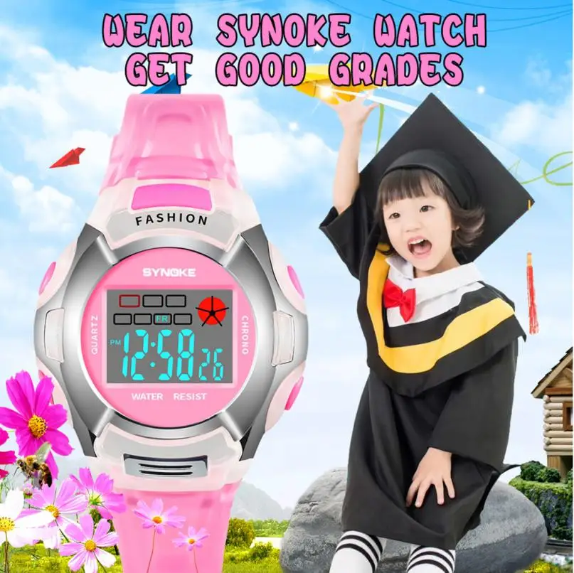 

New Waterproof Children Watch Boys Girls LED Digital Sports Watches Plastic Kids Alarm Date Casual Watch Select Gift for kid #D