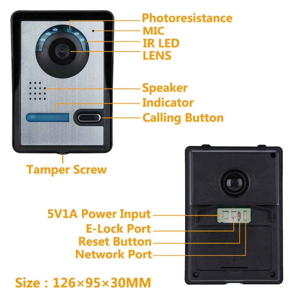 Домашний набор беспроводной WIFI видео дверной звонок Домофон Система ночного