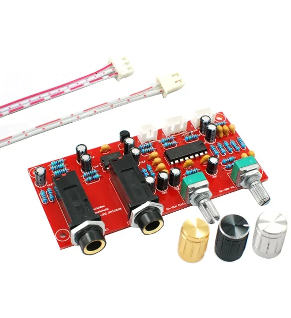 PT2399 Digital Microphone Amplifier Board Karaoke Plate Reverb Preamplifier Reverberator Suite Components NE5532 DC 12V-24V | Электроника