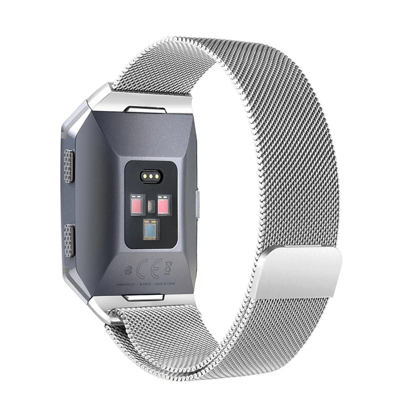 Sliver Fitbit культовые браслеты металлические, Joyozy нержавеющая сталь магнитная сетка сменный ремешок для Fitbit Ionic Smart Wa - Цвет ремешка: Sliver