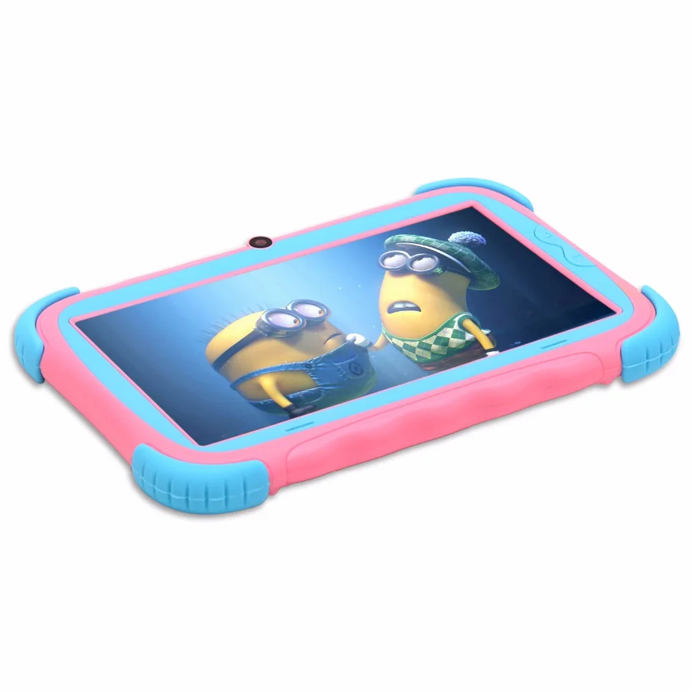 IRULU 7 дюймов Android 7,1 детский планшет 16GB Babypad Edition ПК с Wifi и камерой GMS Сертифицированный поддерживаемый Детский защитный чехол(розовый
