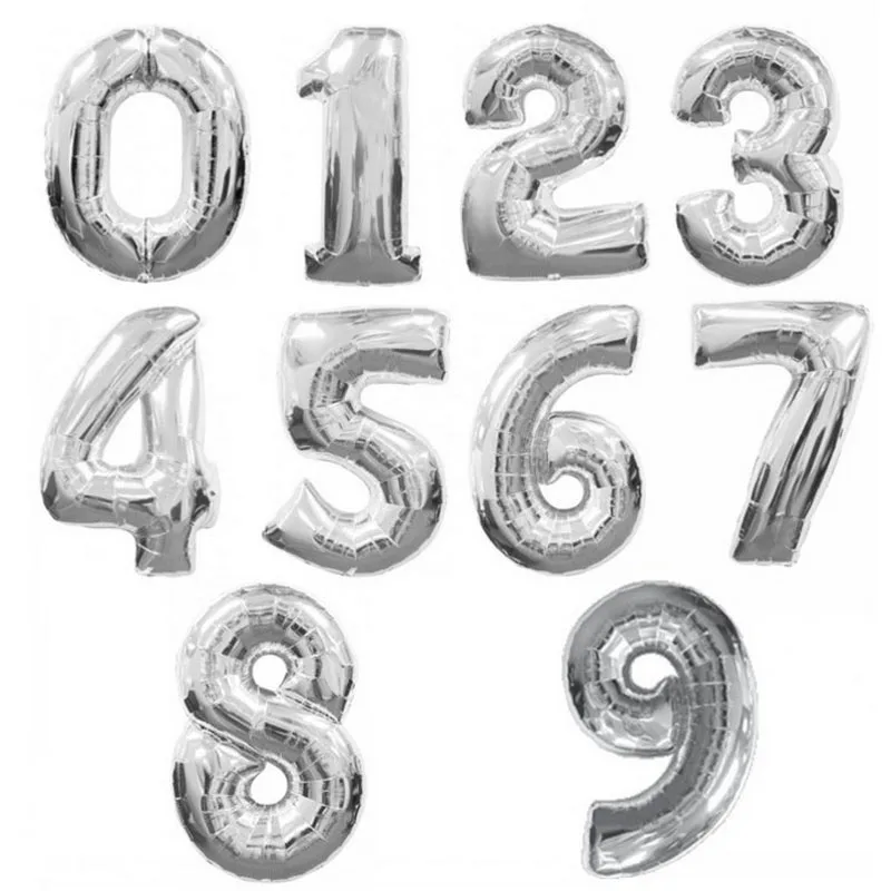 32 дюймовые золотые серебряные большие фотообои огромные цифры день рождения