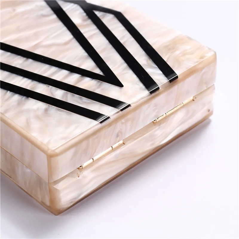 Acrylic Evening Clutches Luxury Handbags Women Chain Bags Geometric Wedding Wallet Party Prom Pruses Free Shipping Dropshipping