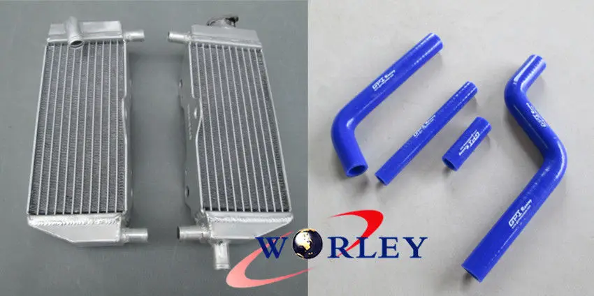 

For YAMAHA YZ250 YZ 250 1996-2001 97 98 99 00 Aluminum Motorcycle Radiator + Silicone Hose BLUE