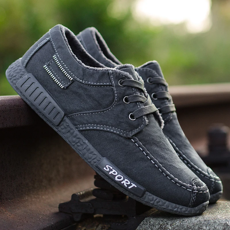 Мужские парусиновые кроссовки AFFINEST спортивные дышащие для бега на весну|mens