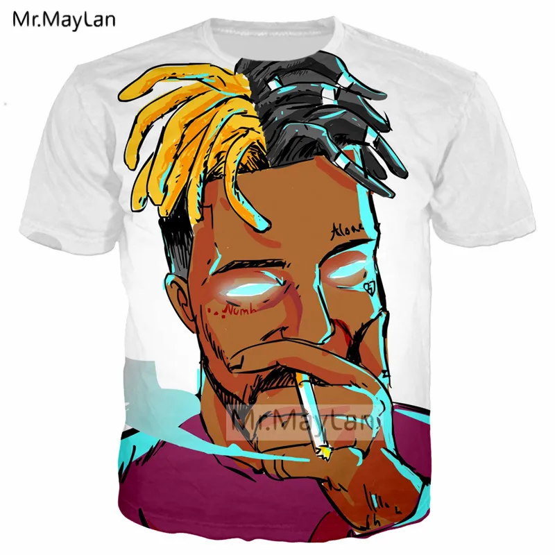 Rapper XXXTentacion 3D мужская футболка с рисунком/Женская Панк уличная футболка для мальчиков Modis футболка Топы черная одежда poleras hombre - Цвет: 06