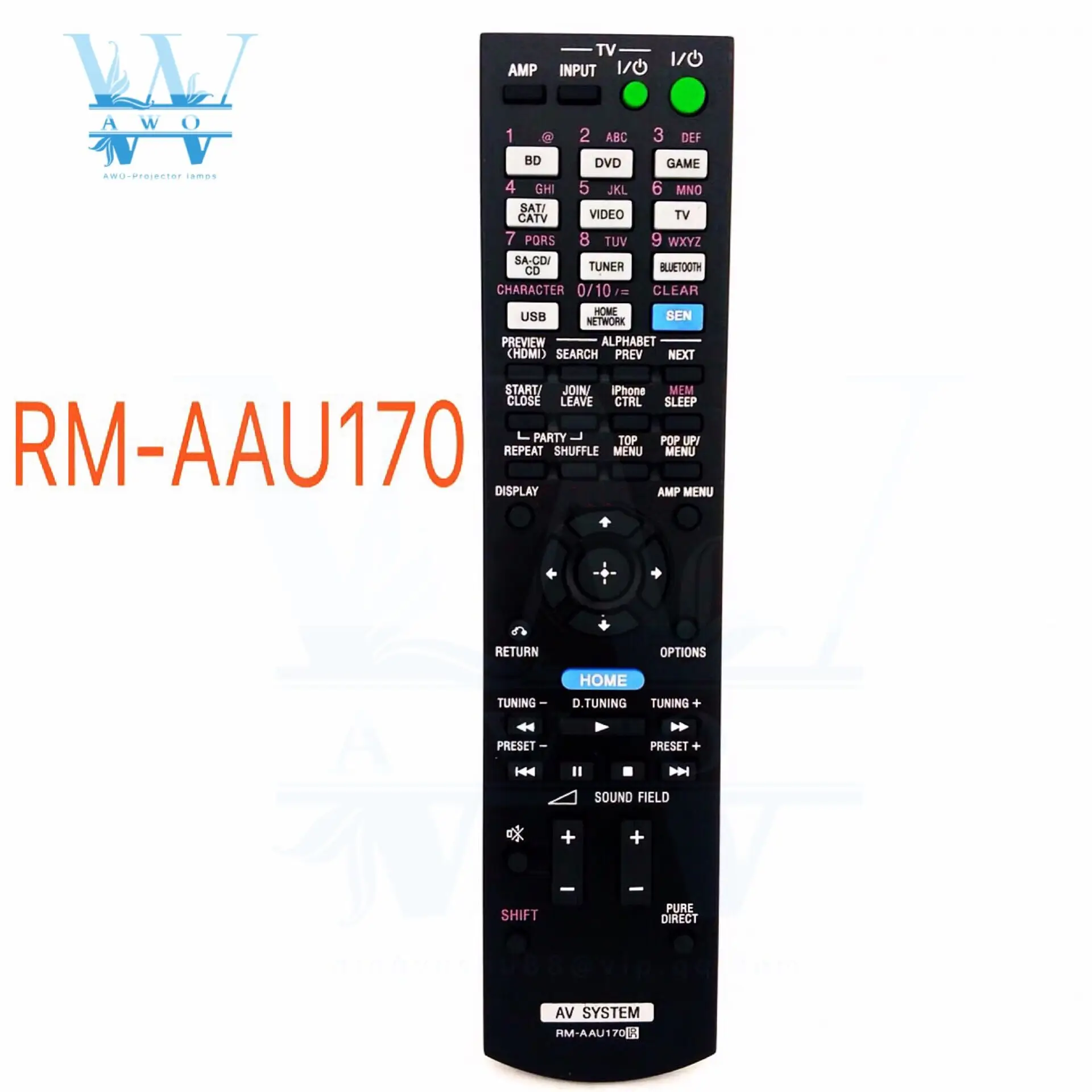 

New Remote Control RM-AAU170 For SONY STR-DN840 STR-DH550 RM-AAU169 STR-DH740 AV Player Receiver