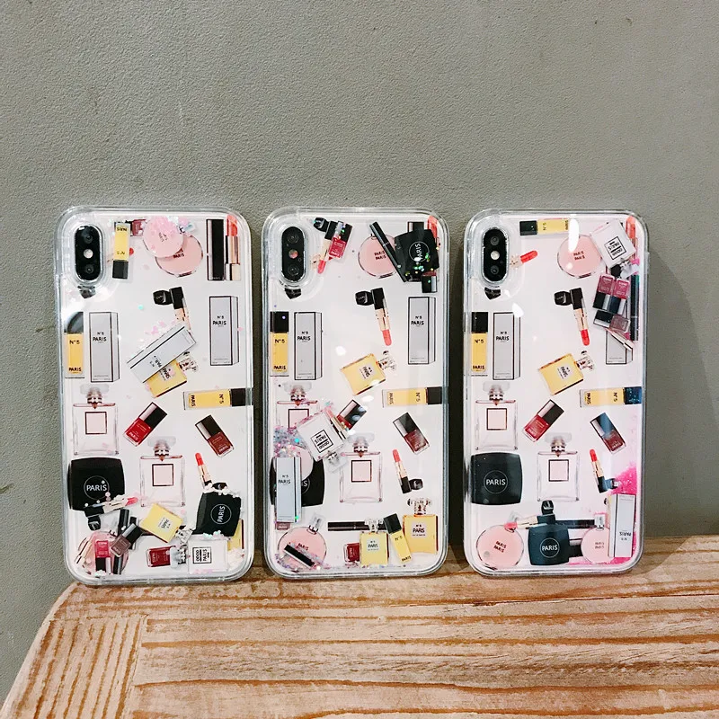 Quicksand Capinha чехол для iPhone X 7 8 Plus Xs Max Xr Жесткий пластиковый Чехол 6 6s динамический