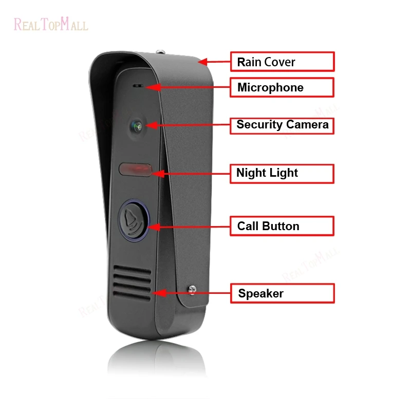 7 дюймовый видеодомофон домофон система ночного видения 1200 ТВЛ дверной звонок