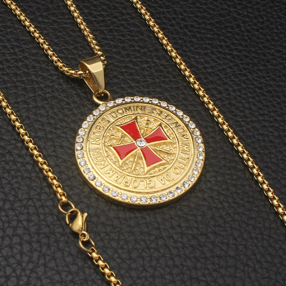 Колье Панк Золотой Крест Человек Аватар кулон 600 мм длинное ожерелье Модные