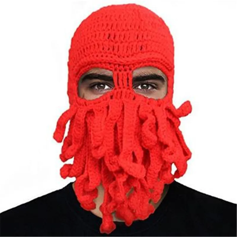 Горячий стиль Косплэй ручной вязки Осьминог шерсти шляпы для теплый Хэллоуин