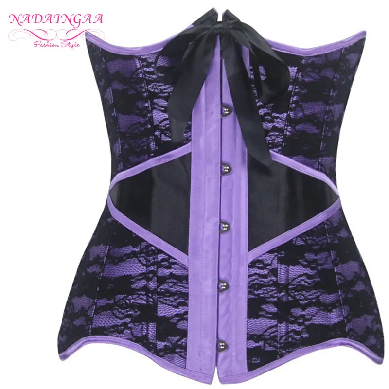 Colors Charming Cloth Appealing Court Corset Waist Abdomen Girly Purple Black Rhodo 5 Sizes | Женская одежда