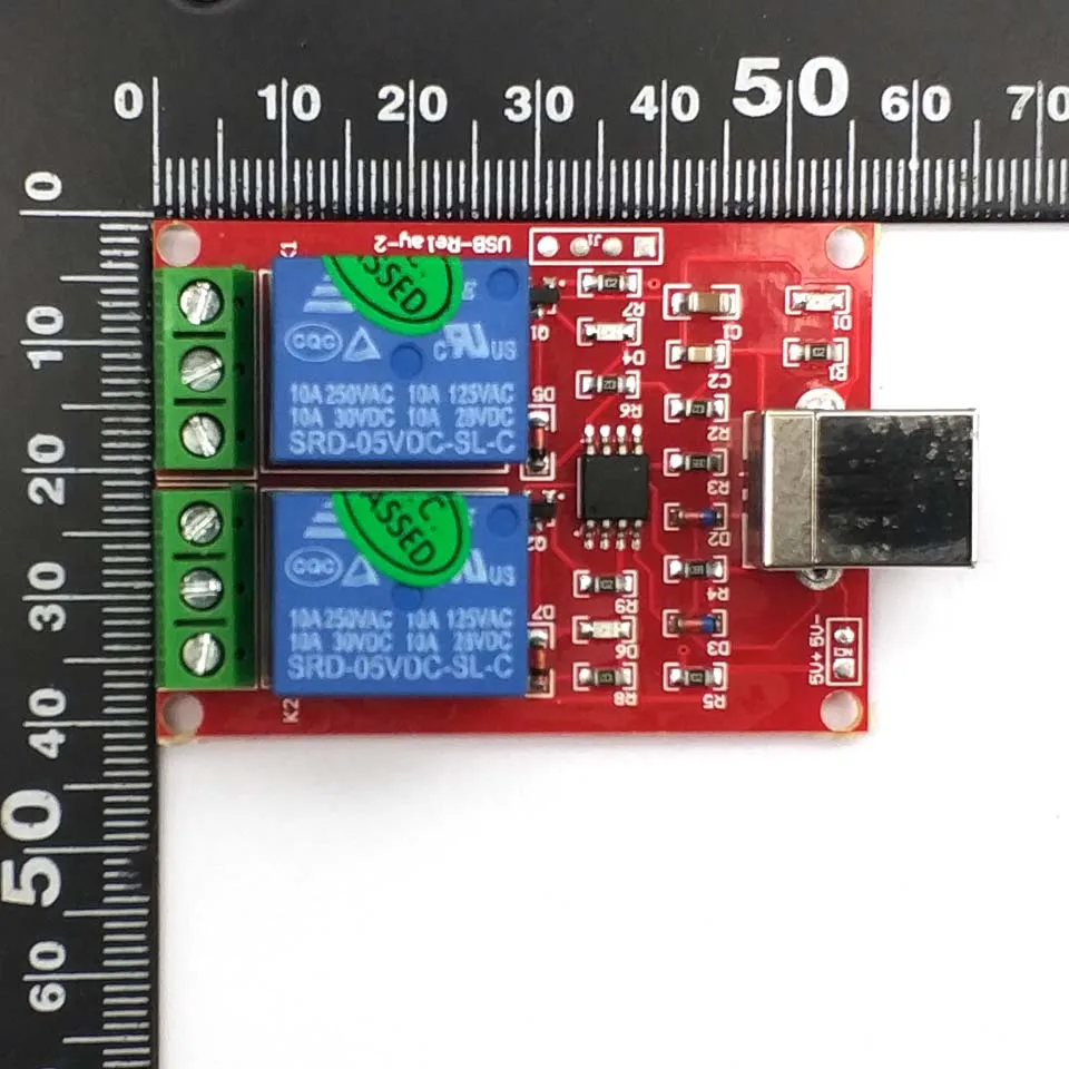 2-канальный компьютер постоянного тока 5 В USB-переключатель управления релейный