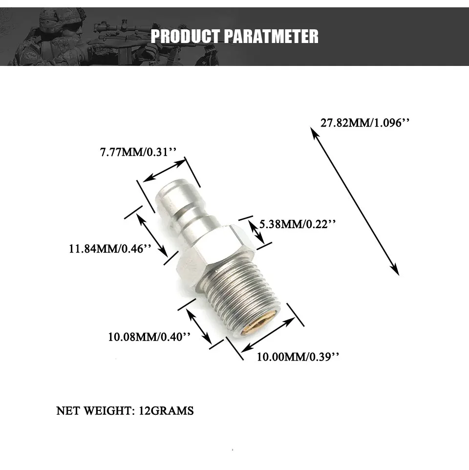 PCP Airforce Air Fillig Nippe One Way Foster из нержавеющей стали заполняющий зонд M10 1/8NPT 1/BSP