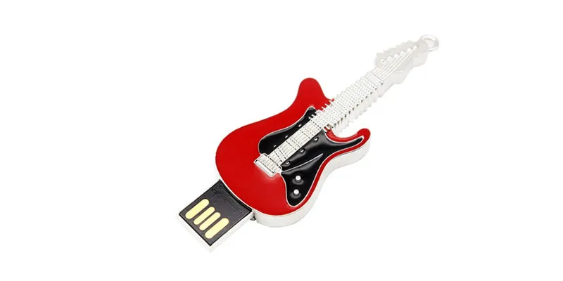 SHANDIAN рок-н-ролл электрогитара форма USB флеш-накопитель музыка ручка привод металлическая Флешка 4 ГБ 16 ГБ 32 ГБ 64 Гб карта памяти