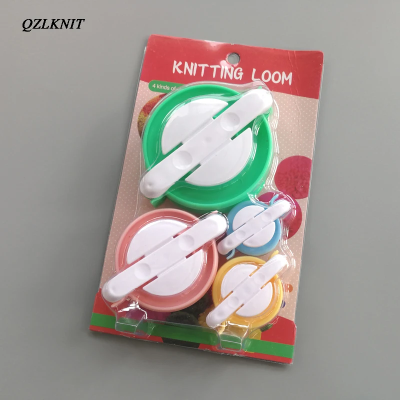 QZLKNIT 4 шт./компл. различные размеры Круглый Помпон производитель пушистых шаров