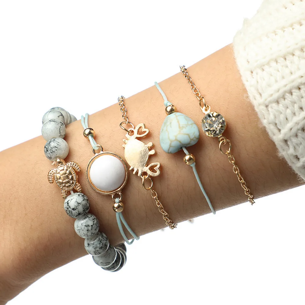 Богемные браслеты Женская повязка колье bracciali Donna pulsera bransoletki damskie пара браслет