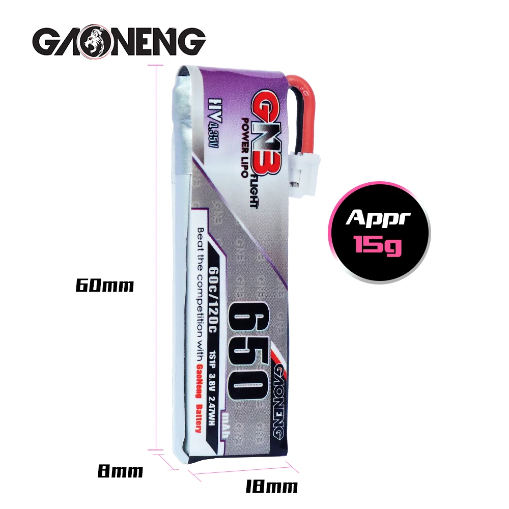 5 шт. Lipo аккумулятор Gaoneng GNB HV 650mAh 60C 1s 2s 3s 4S HV с разъемом PH2.0 XT30 для Emax Tinyhawk Kingkong LDARC TINY