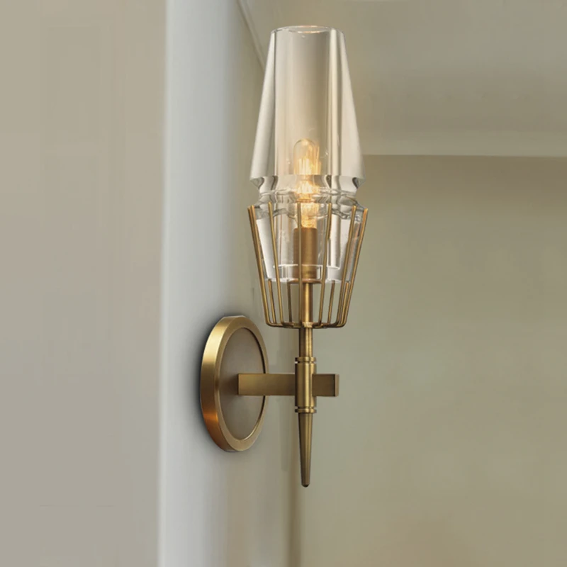 Modern Wall Lamp 2 Arm Glass Sconce Luminaire Gold Metal Plated For Bathroom Corridor Bedroom Light Art Home Lighting Lamparas | Освещение
