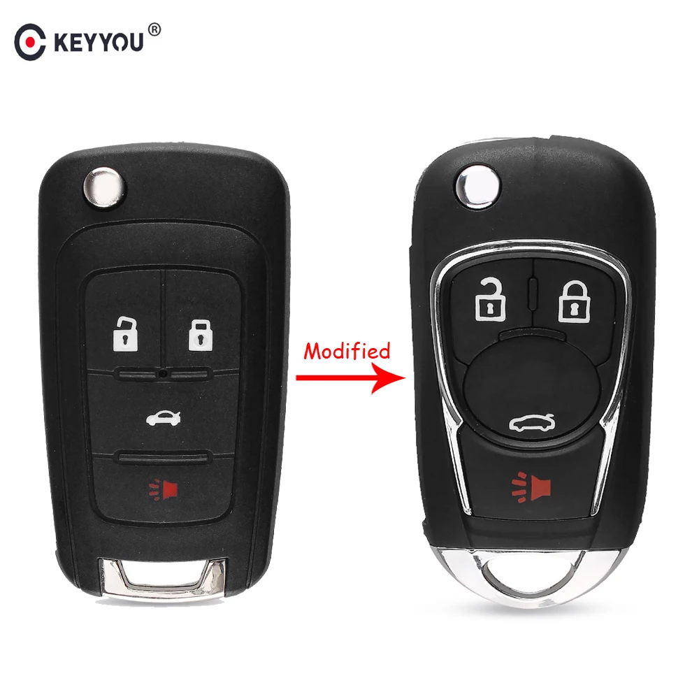 KEYYOU 3 кнопки складной чехол для дистанционного ключа автомобиля Chevrolet