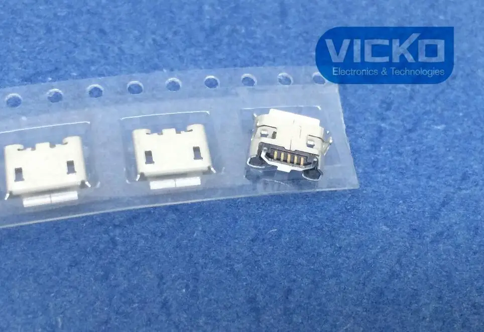 [VK] 100 шт. разъем Micro USB гнездо типа 5Pin SMT Хвостовая зарядная розетка PCB плата 1 |