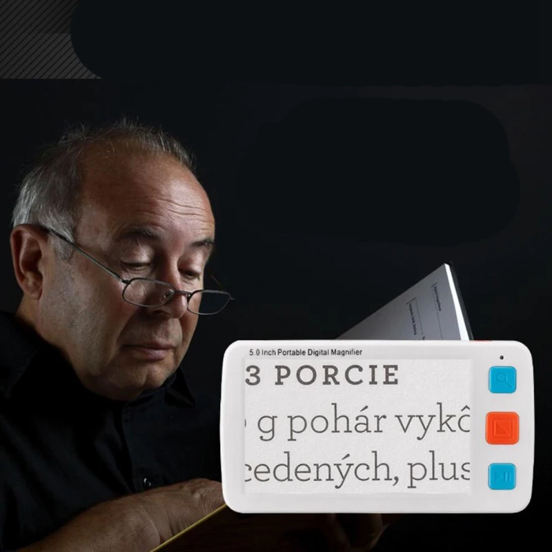 5-дюймовый жидкокристаллический экран режима с плохим зрением Портативный цифровой видеолупа микроскоп портативные электронные наглядные пособия для чтения помощи(Uk Plu