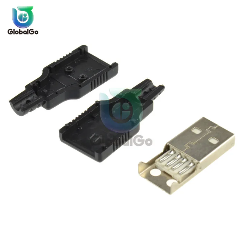 2 шт./лот Тип USB Мужской 4Pin с Пластик чехол Male адаптер переходника разъема 4