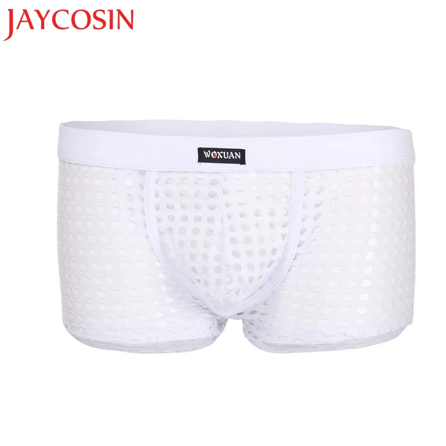 JAYCOSIN Новинка 2018 модные мужские боксеры нижнее белье полые трусы вентиляционные