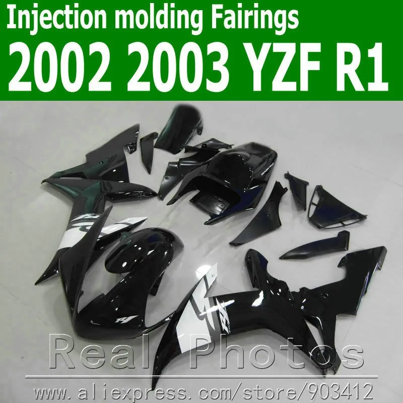100% литья под давлением обтекатель комплект для YAMAHA 2002 2003 YZF R102 03 серебристый