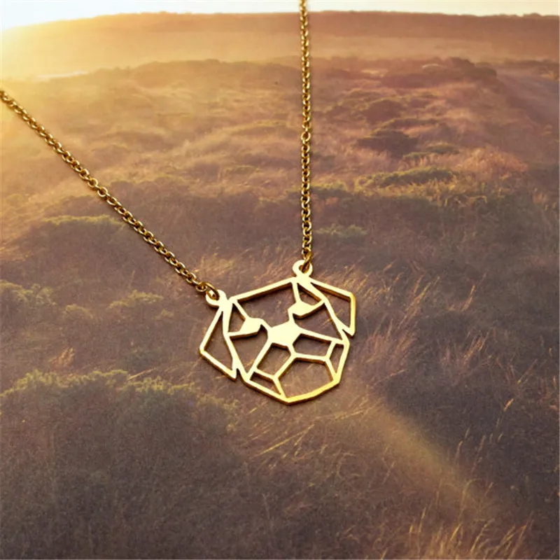 Модное милое домашнее животное оригами золотой ретривер собака кулон колье