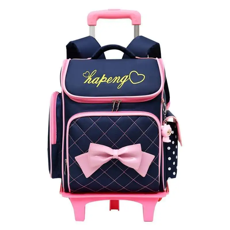 Бесплатная кукла поднимается по лестнице багаж мультяшный бант школьная сумка