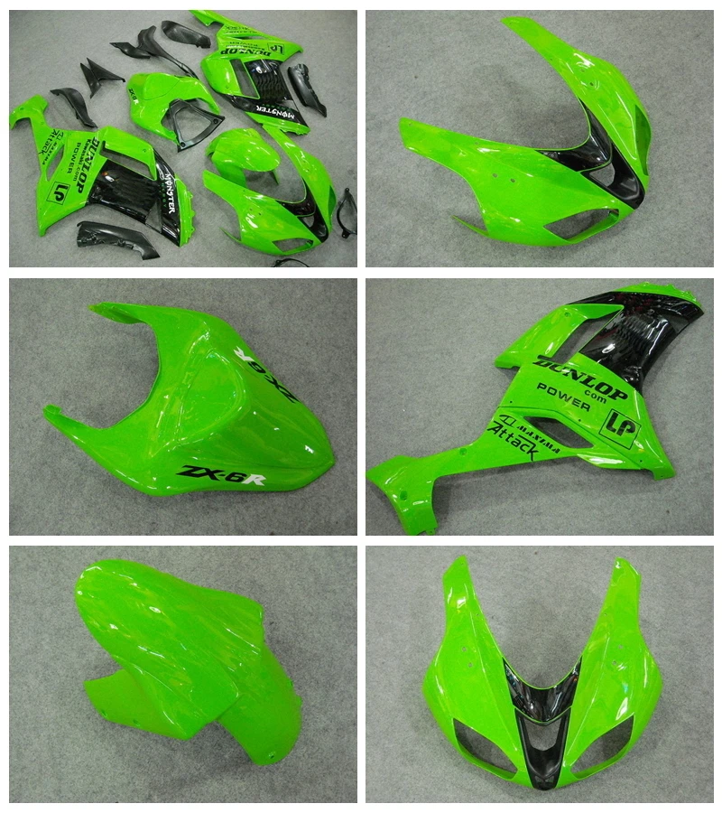 

LZZ.GP Free Custom Fairing Kit FOR KAWASAKI NINJA ZX 6R 636 07 08 ZX-6R 07-08 ZX6R 2007 2008 ZX 6R 07 08 Fairings 769yvv