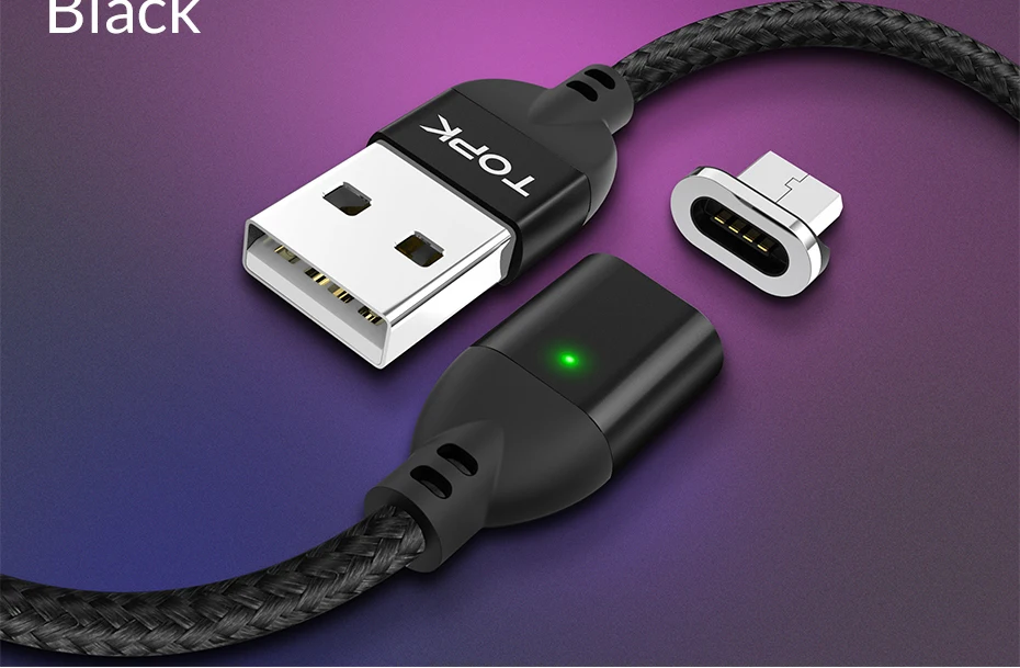 TOPK [5-Pack] 1M 3A Быстрый зарядный Магнитный Micro USB кабель для samsung s6 s4 Note 6 5 для Xiaomi 4X Note 4 для huawei P8 Lite