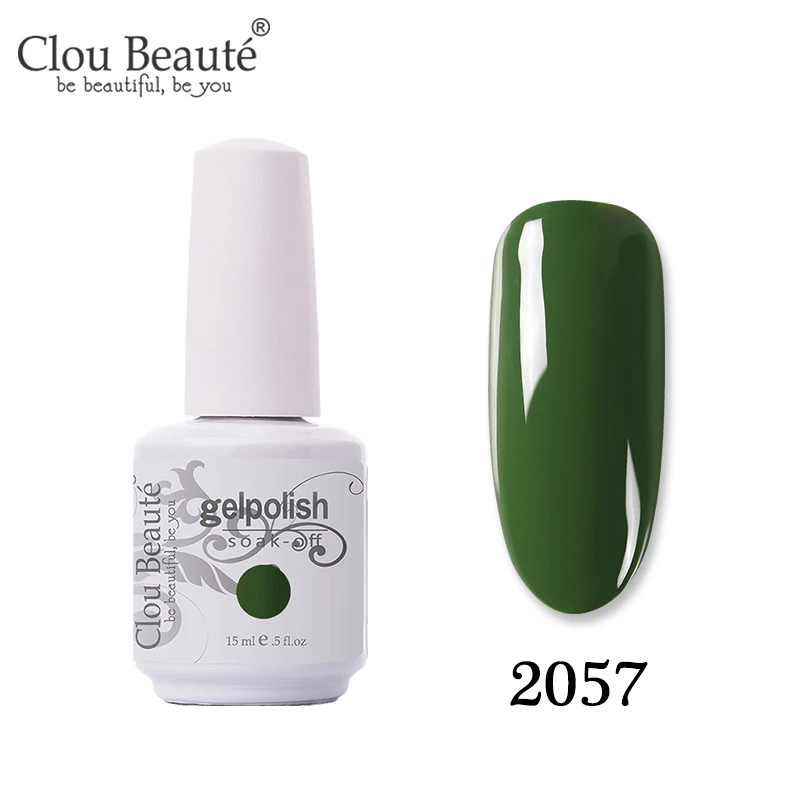 Clou Beaute дизайн ногтей Гибридный лак Полупостоянный УФ-гель для ногтей чистый цвет блеск замочить от гель-лака праймер Гель-лак - Цвет: 2057