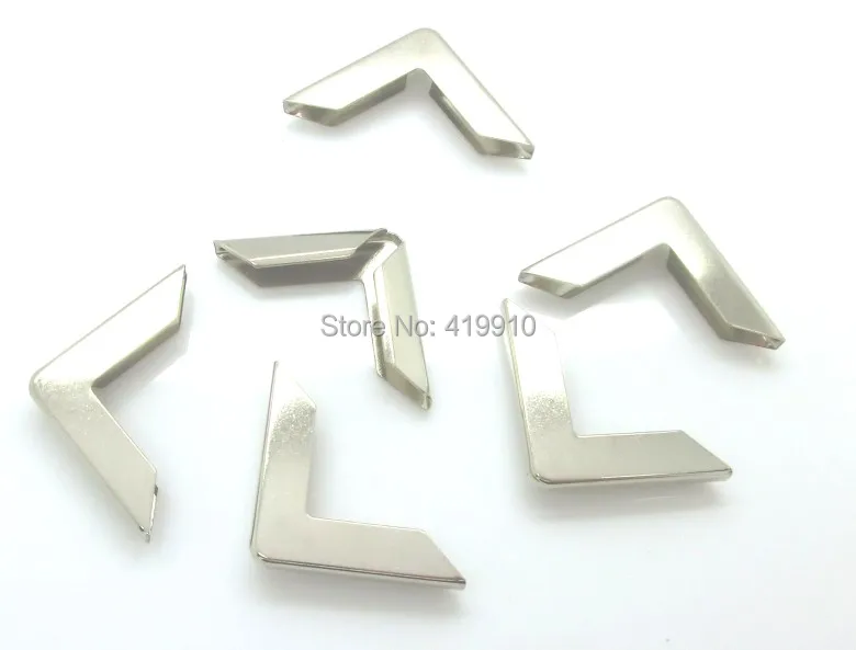 Free Shipping-50PCs Silver Tone Book Scrapbooking Albums Menus Folders Corner Protectors(Fits 6mm thick) 30x43mm J1696 | Дом и сад
