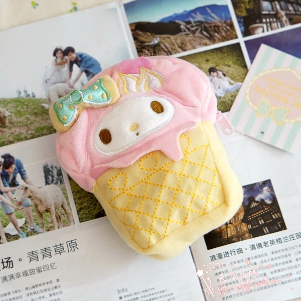 Милый плюшевый Чехол-кошелек для мелочи My Melody с изображением мороженого набитый