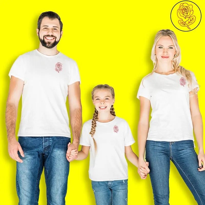 Одинаковая одежда с розами для семьи отца сына матери дочери папы мамы и я