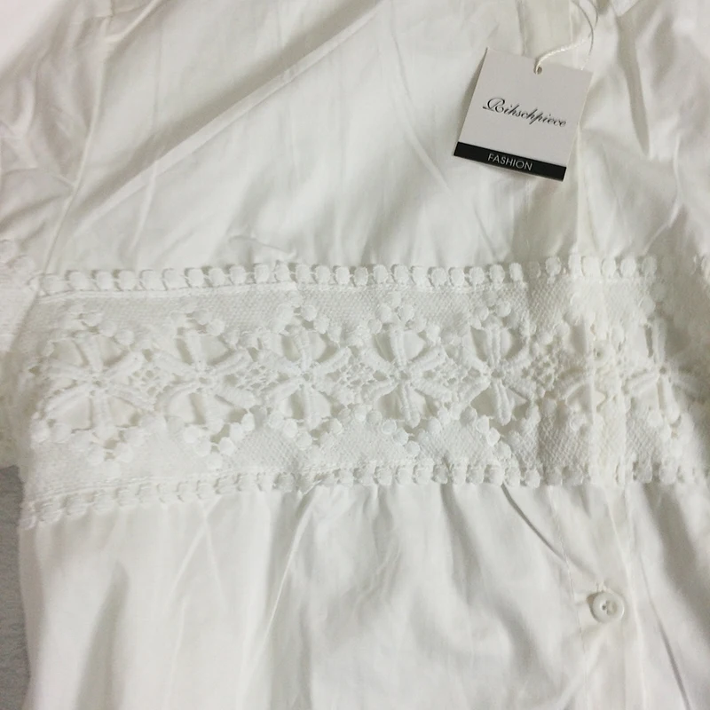 Белая кружевная блузка Rihschpiece Женский Топ и винтажные рубашки RZF170|womens tops and