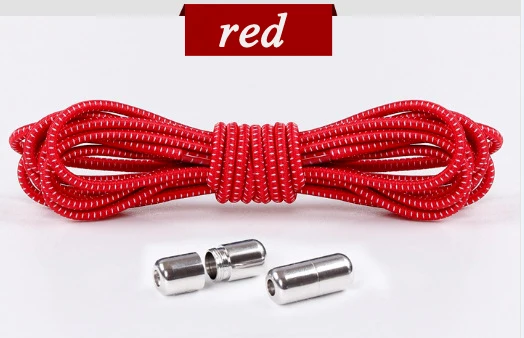 red Новинка; шнурки для обуви; Мужская и женская обувь; кружевные кроссовки для детей и взрослых; фиксирующие шнурки; быстрые металлические шнурки; удобная обувь; креативные шнурки - Цвет: red