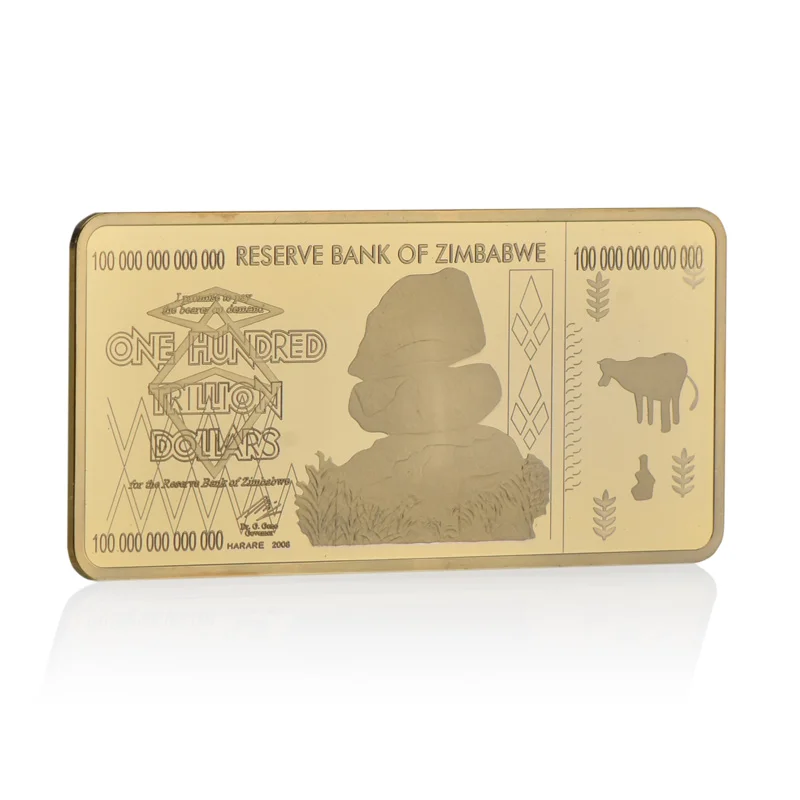 Original Gold Plated Coins Collectibles Zimbabwe One Hundred Trillion Dollars Buffalo Bullion Coin for Christmas Gift New Year | Дом и сад