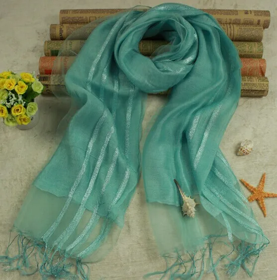 Free shipping hot sale spring autumn winter high quality silk scarf patchwork long striped women 185*70cm 8 colors | Аксессуары для