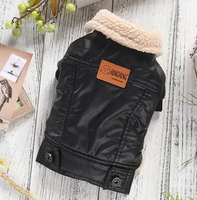 Black ПУ такса костюм черный красный мягкий комфорт XS XXXL 5L собака армейская одежда терьер кошка наряд маленький Прямая поставка магазин торговля - Цвет: Black
